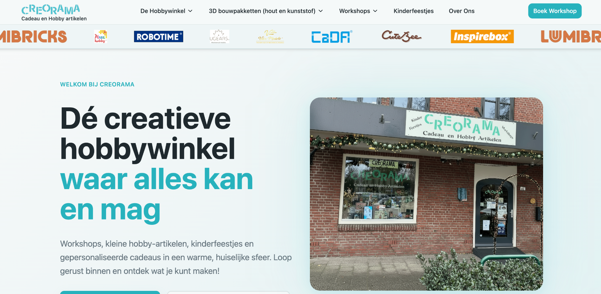Creorama project — Website & Beheerportaal